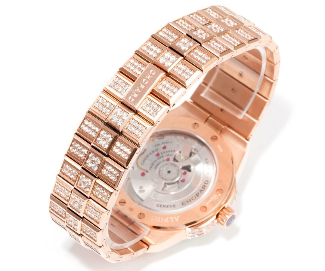 Chopard Alpine Eagle 41 Rainbow in Ethical 18K Rose Gold with Diamonds & Multi-Colored Sapphires