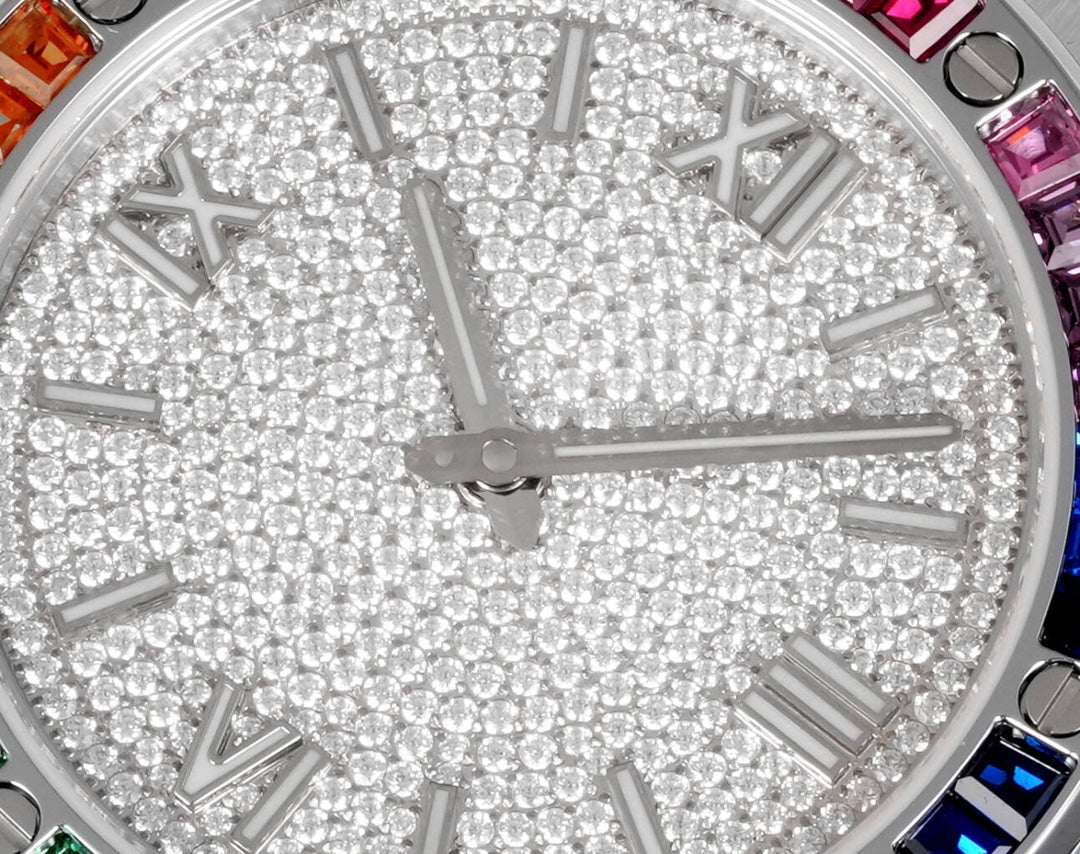 Chopard Alpine Eagle 41mm – Diamond Dial with Rainbow-Colored Jeweled Bezel