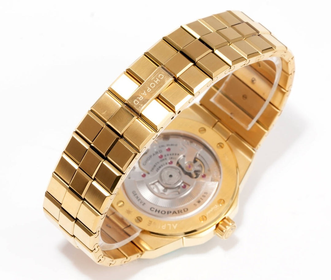 Chopard Alpine Eagle Summit 41mm – 18k Ethical Yellow Gold, Diamond & Purple Sapphire Bezel