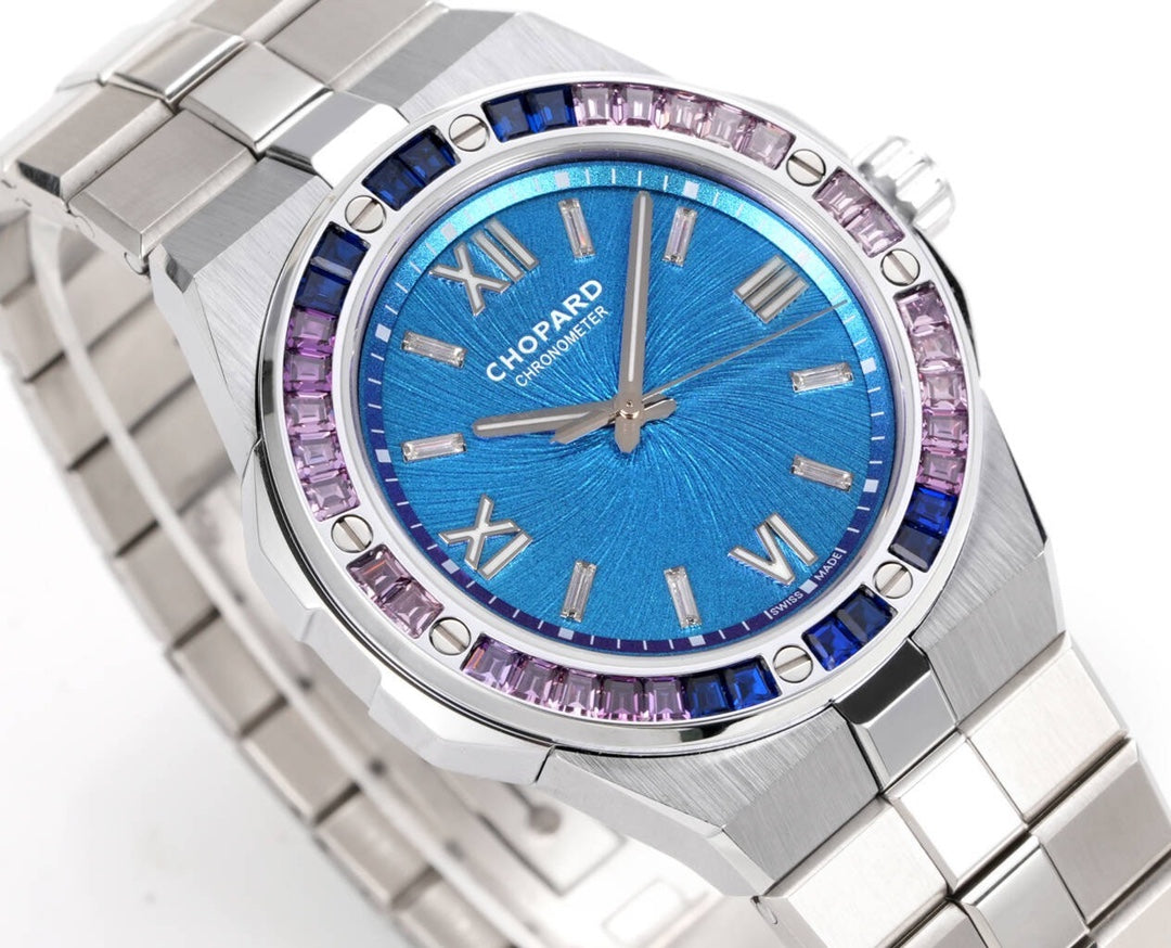 Chopard Alpine Eagle Summit – Zinal Blue Dial with Baguette-Cut Sapphire Bezel