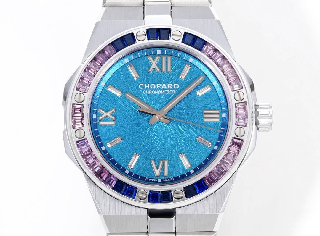 Chopard Alpine Eagle Summit – Zinal Blue Dial with Baguette-Cut Sapphire Bezel