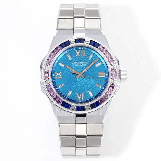 Chopard Alpine Eagle Summit – Zinal Blue Dial with Baguette-Cut Sapphire Bezel