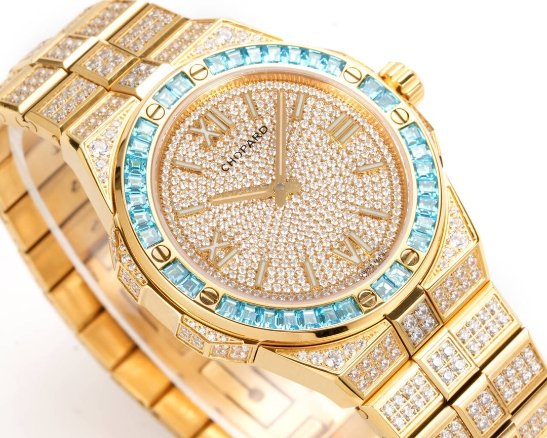 Chopard Alpine Eagle Frozen in Ethical Gold – Fully Diamond-Set with Blue Sapphires