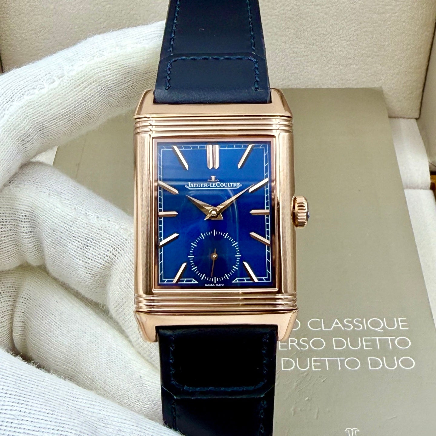 Jaeger-LeCoultre Reverso Tribute Duoface Casa Fagliano – Pink Gold, Blue Dial, Limited Edition