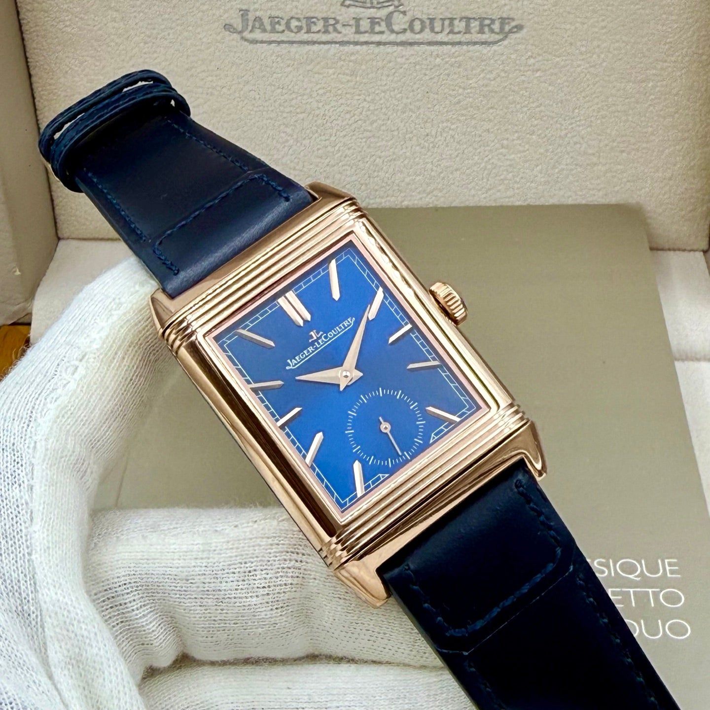 Jaeger-LeCoultre Reverso Tribute Duoface Casa Fagliano – Pink Gold, Blue Dial, Limited Edition