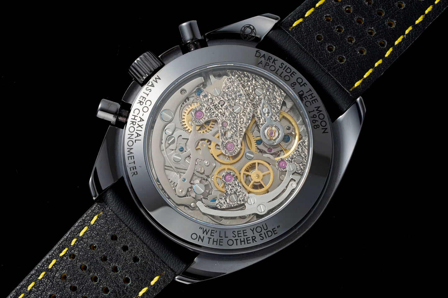 Omega Speedmaster “Dark Side of the Moon” Apollo 8 – Black Ceramic, Skeleton Lunar Dial, Manual-Winding