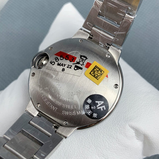 Cartier Ballon Bleu de Cartier – Diamond-Set Bezel, Stainless Steel Bracelet