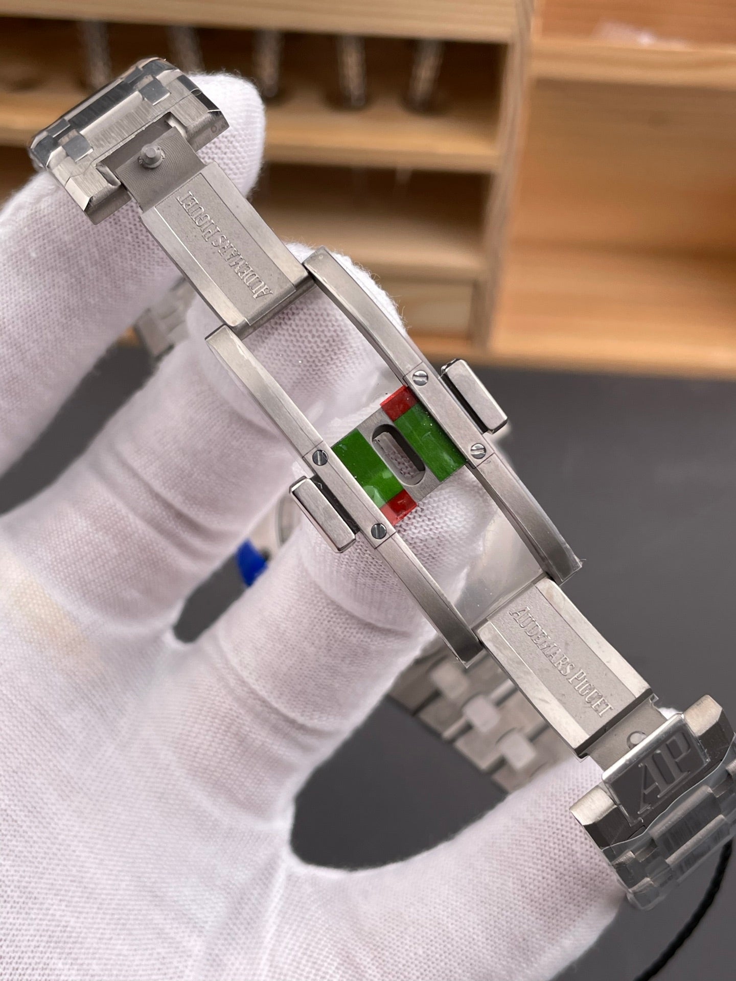 Audemars Piguet Royal Oak Jumbo Extra-Thin Titanium & Platinum with Blue Dial