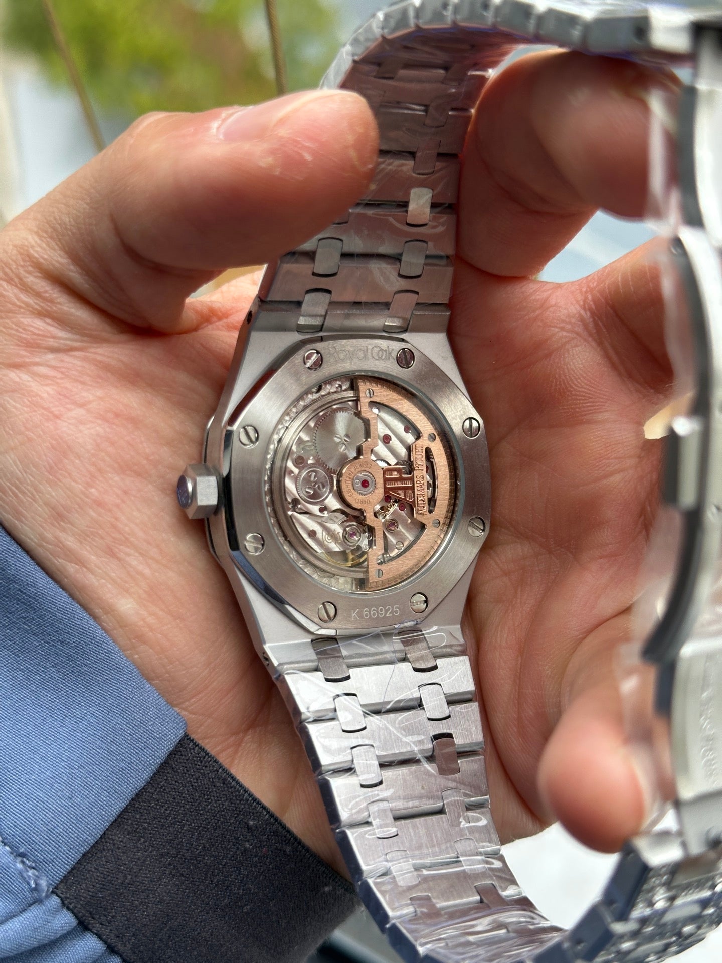 Audemars Piguet Royal Oak “Jumbo” Extra-Thin – Fully Iced Out Brilliant-Cut Diamond Watch