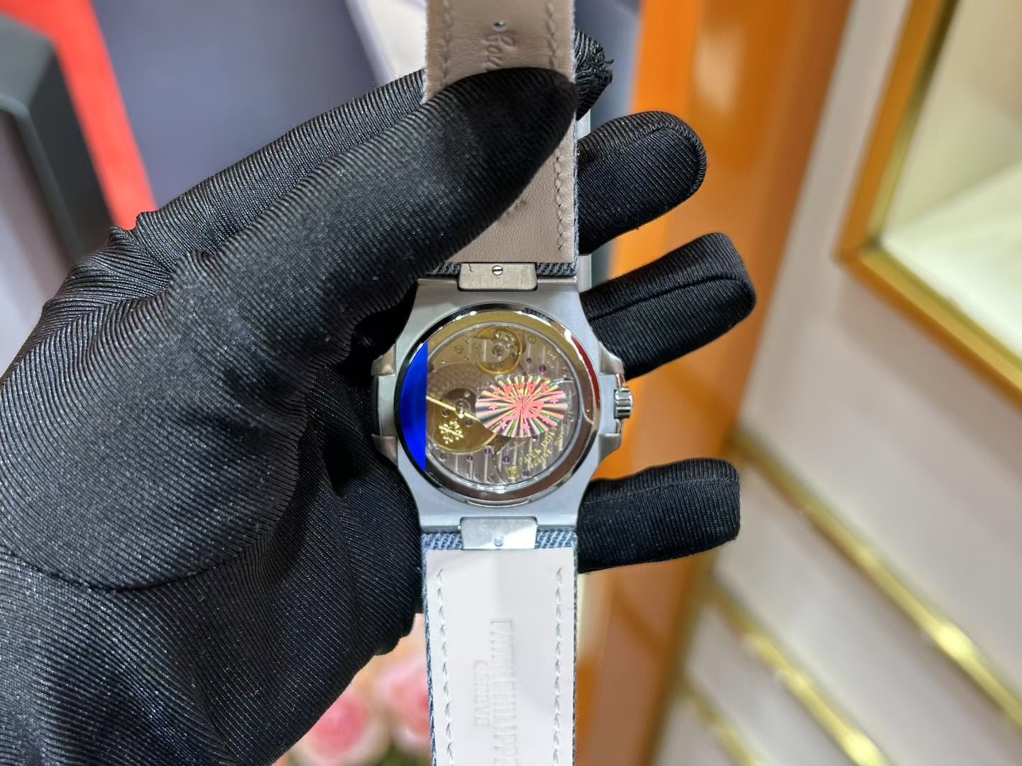 Patek Philippe Nautilus 5712 Luxury Stainless Steel Watch with Moonphase & Power Reserve