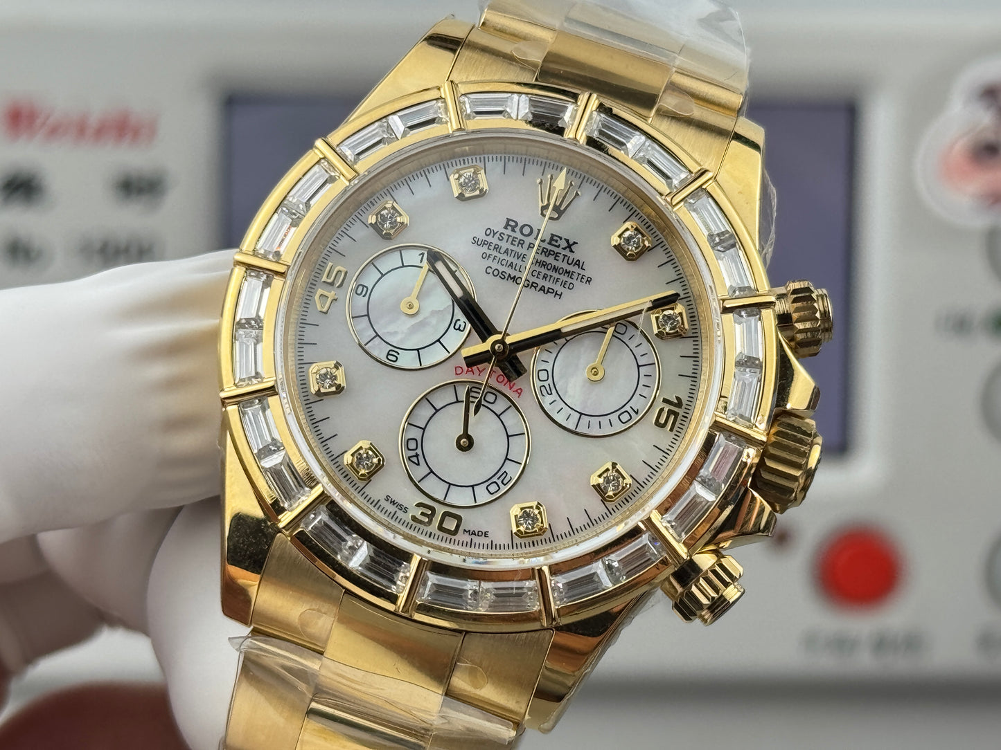 Rolex Cosmograph Daytona Yellow Gold Diamond Bezel 116568BR