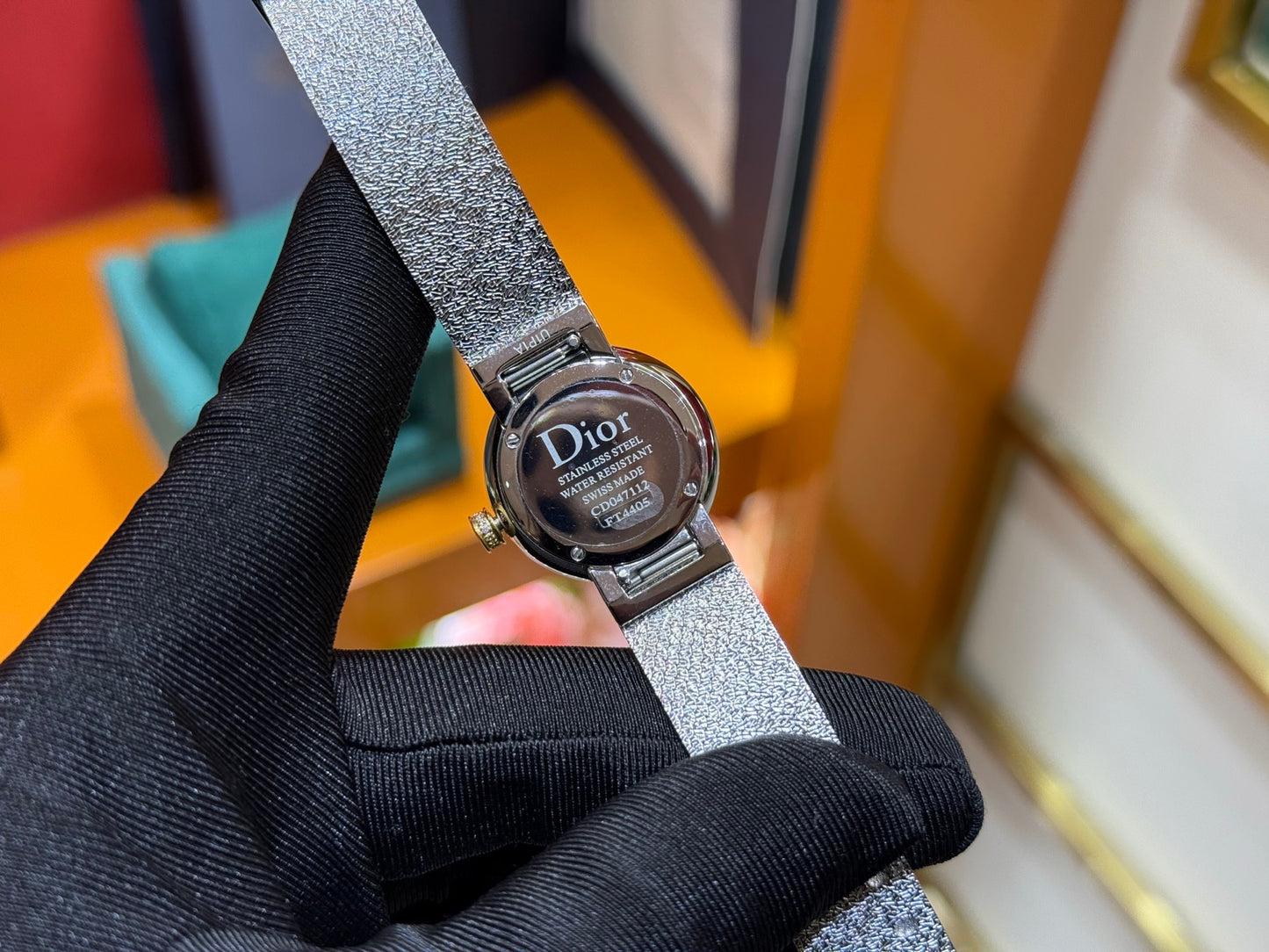 Dior La D de Dior Satine Watch in Steel & Yellow Gold with Mother-of-Pearl Dial