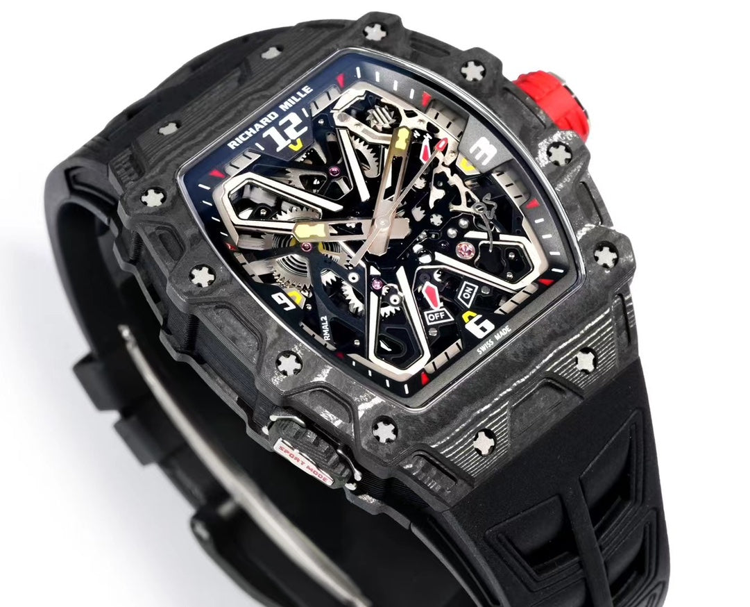 Richard Mille RM 35-03 Rafael Nadal – Automatic, Black Carbon TPT Case