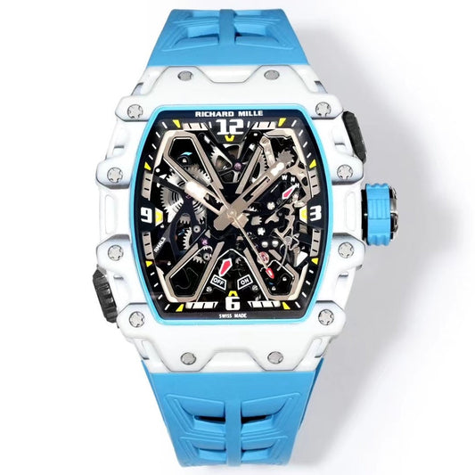 Richard Mille RM 35-03 Rafael Nadal – Automatic, White Quartz TPT Case with Blue Rubber Strap