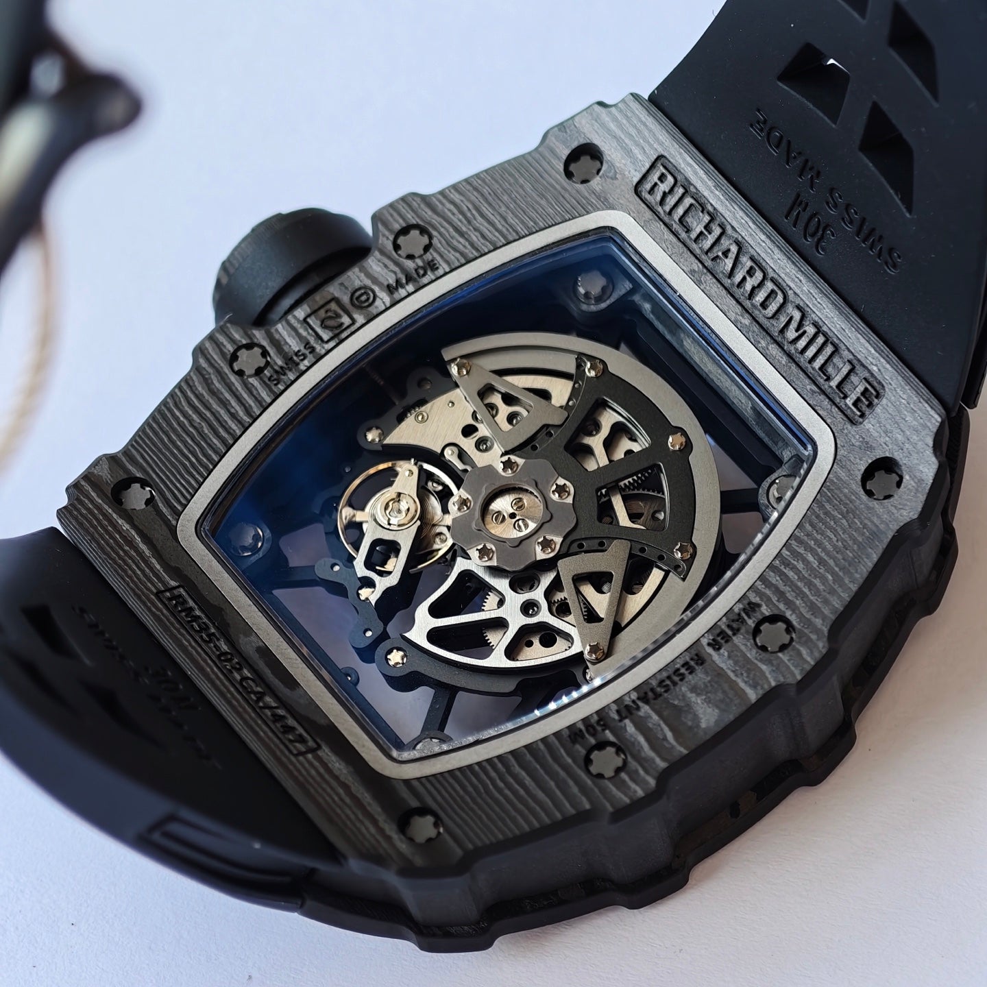 Richard Mille RM 35-02 Automatic Rafael Nadal Carbon TPT Watch with Black Rubber Strap