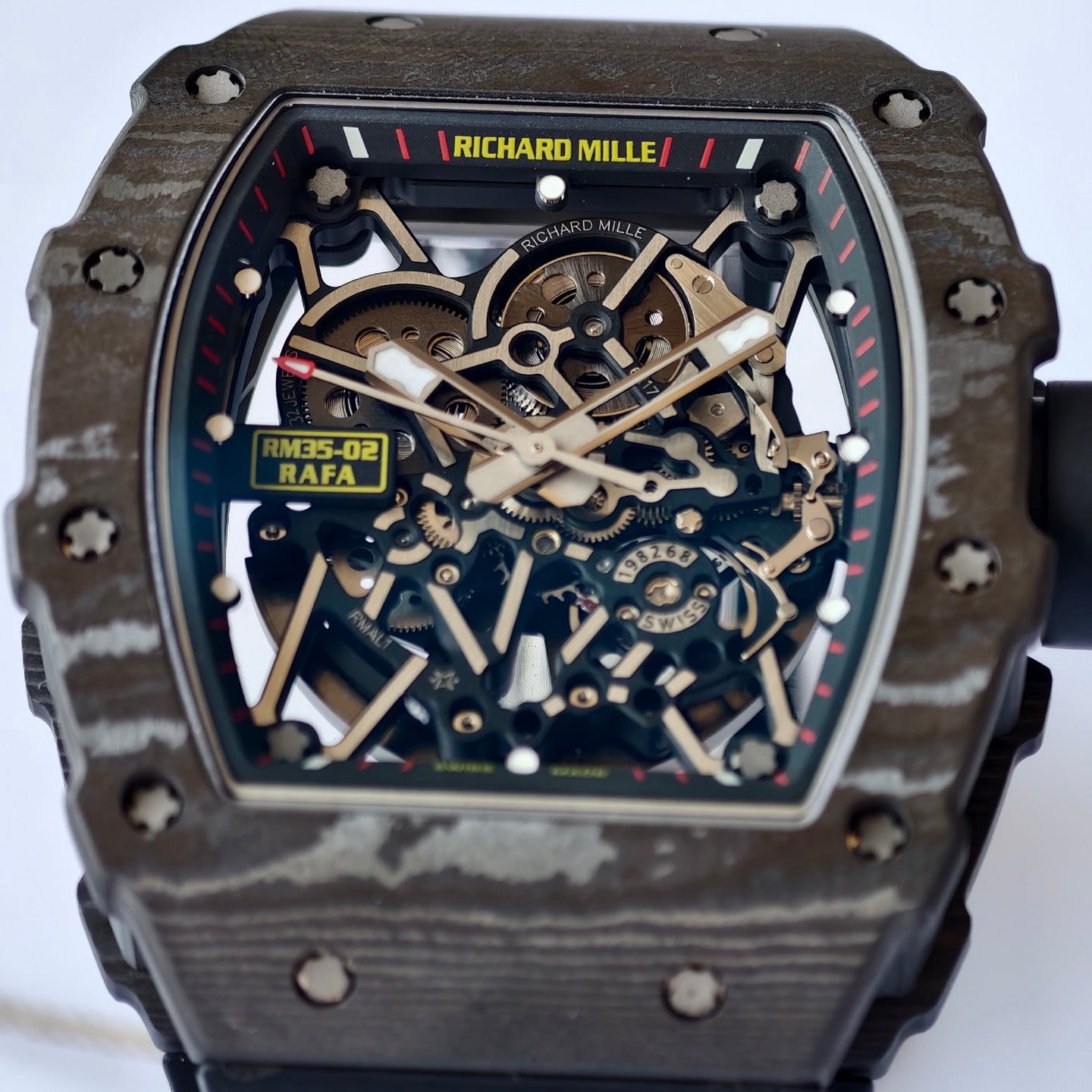 Richard Mille RM 35-02 Automatic Rafael Nadal Carbon TPT Watch with Black Rubber Strap