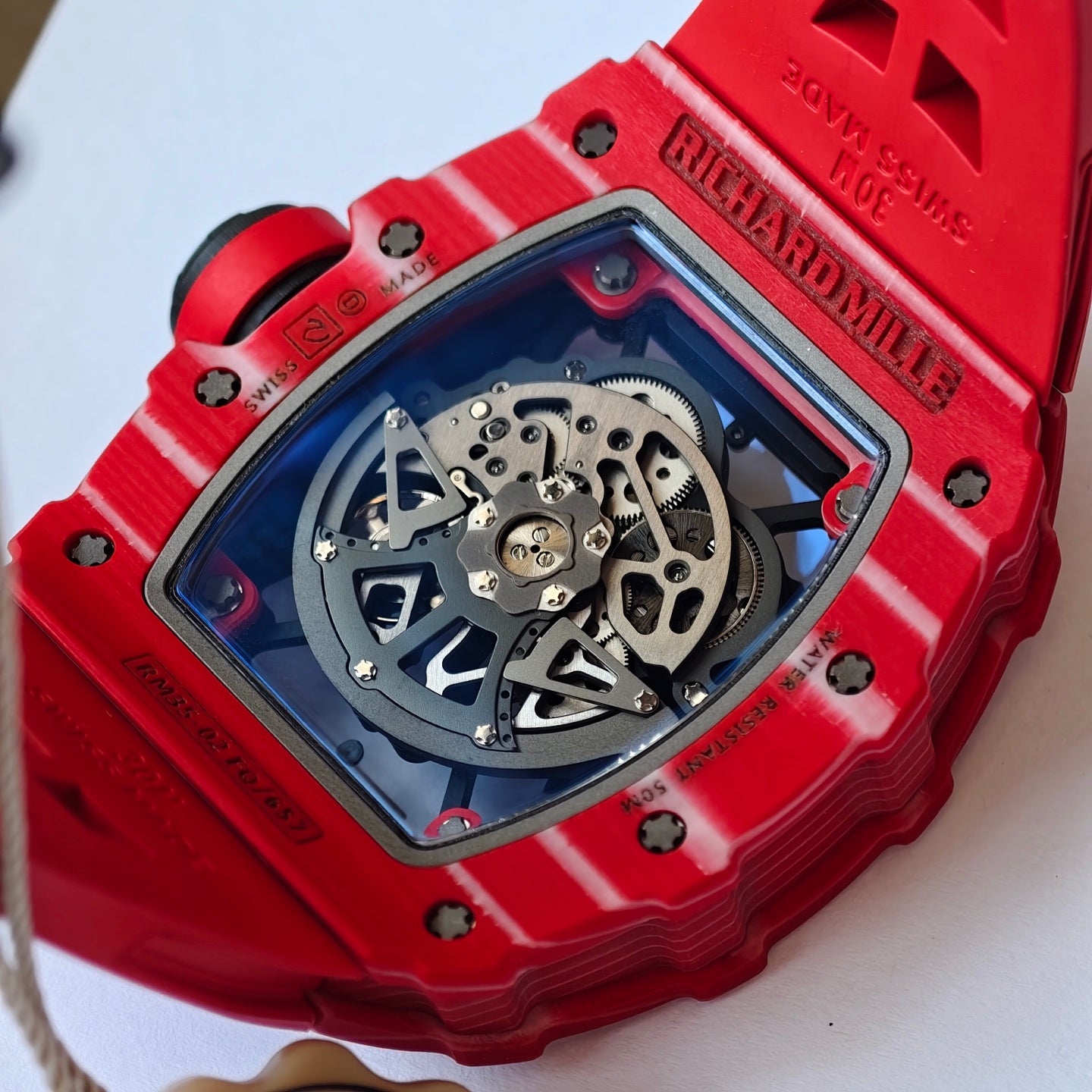 Richard Mille RM 35-02 Rafael Nadal Automatic Red Quartz TPT Watch