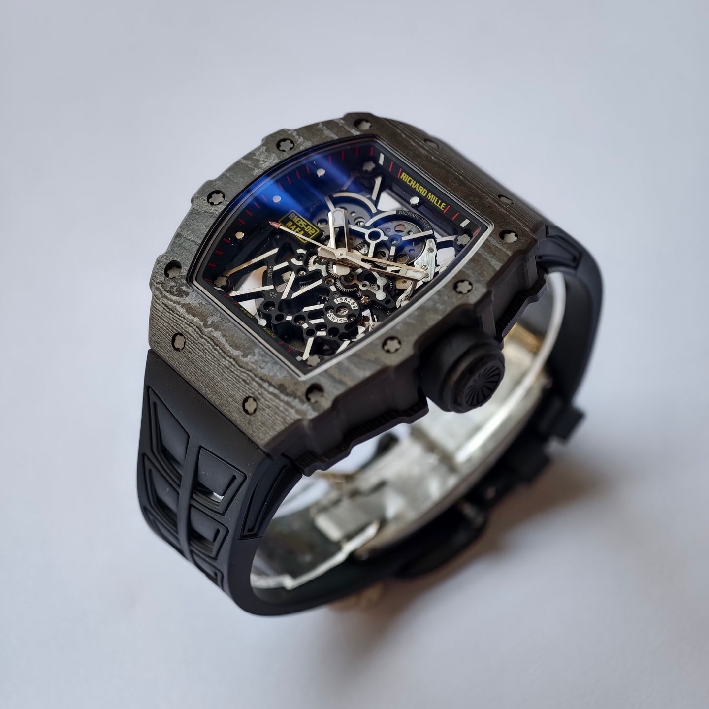 Richard Mille RM 35-02 Automatic Rafael Nadal Carbon TPT Watch with Black Rubber Strap