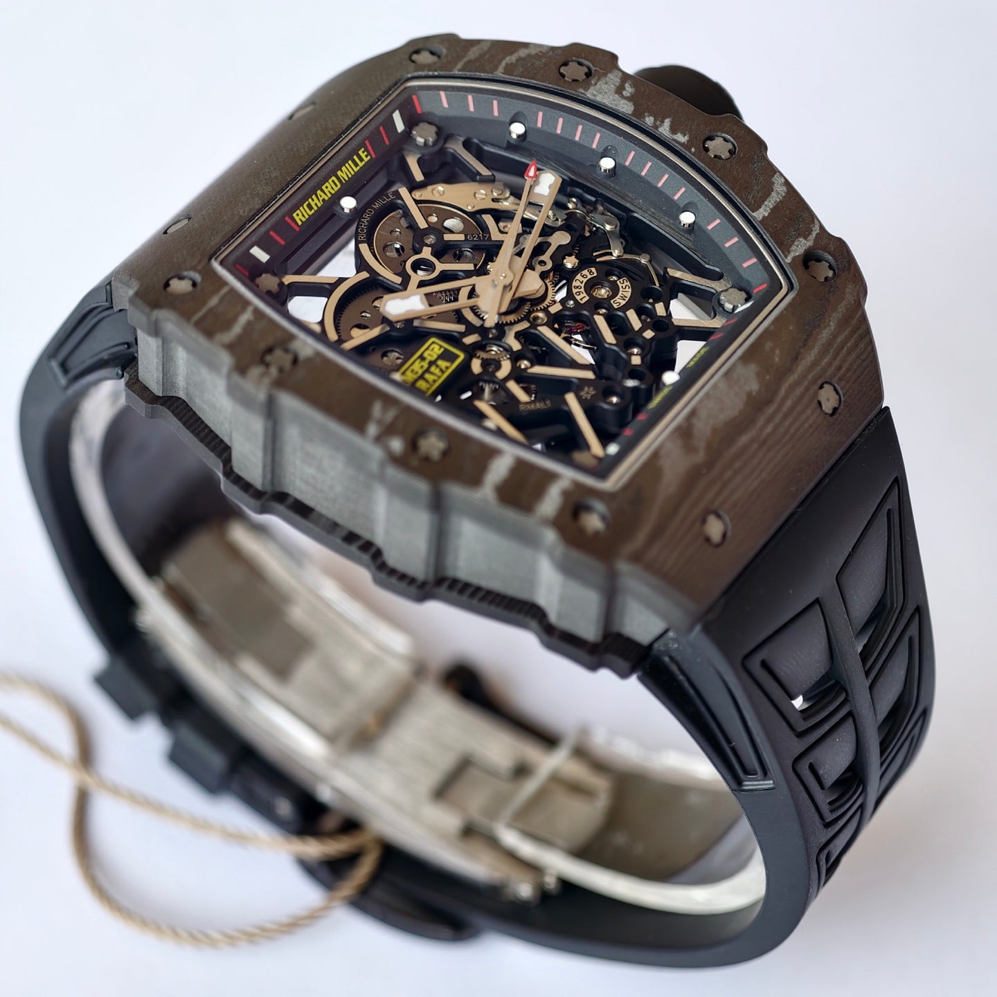 Richard Mille RM 35-02 Automatic Rafael Nadal Carbon TPT Watch with Black Rubber Strap