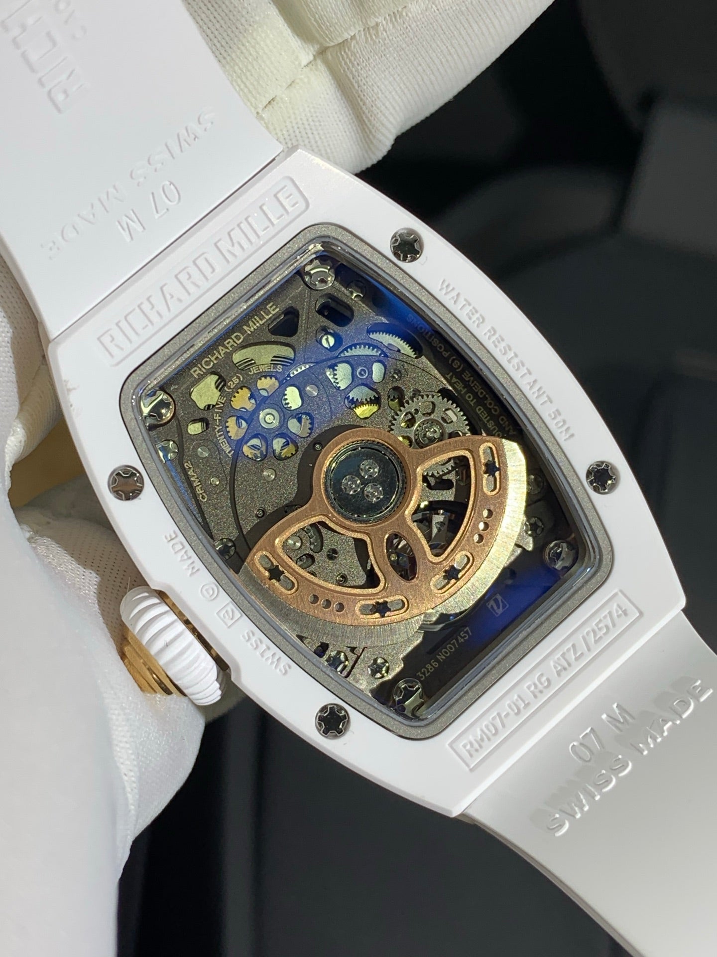 Richard Mille RM 07-01 White Ceramic Ladies Diamond Watch