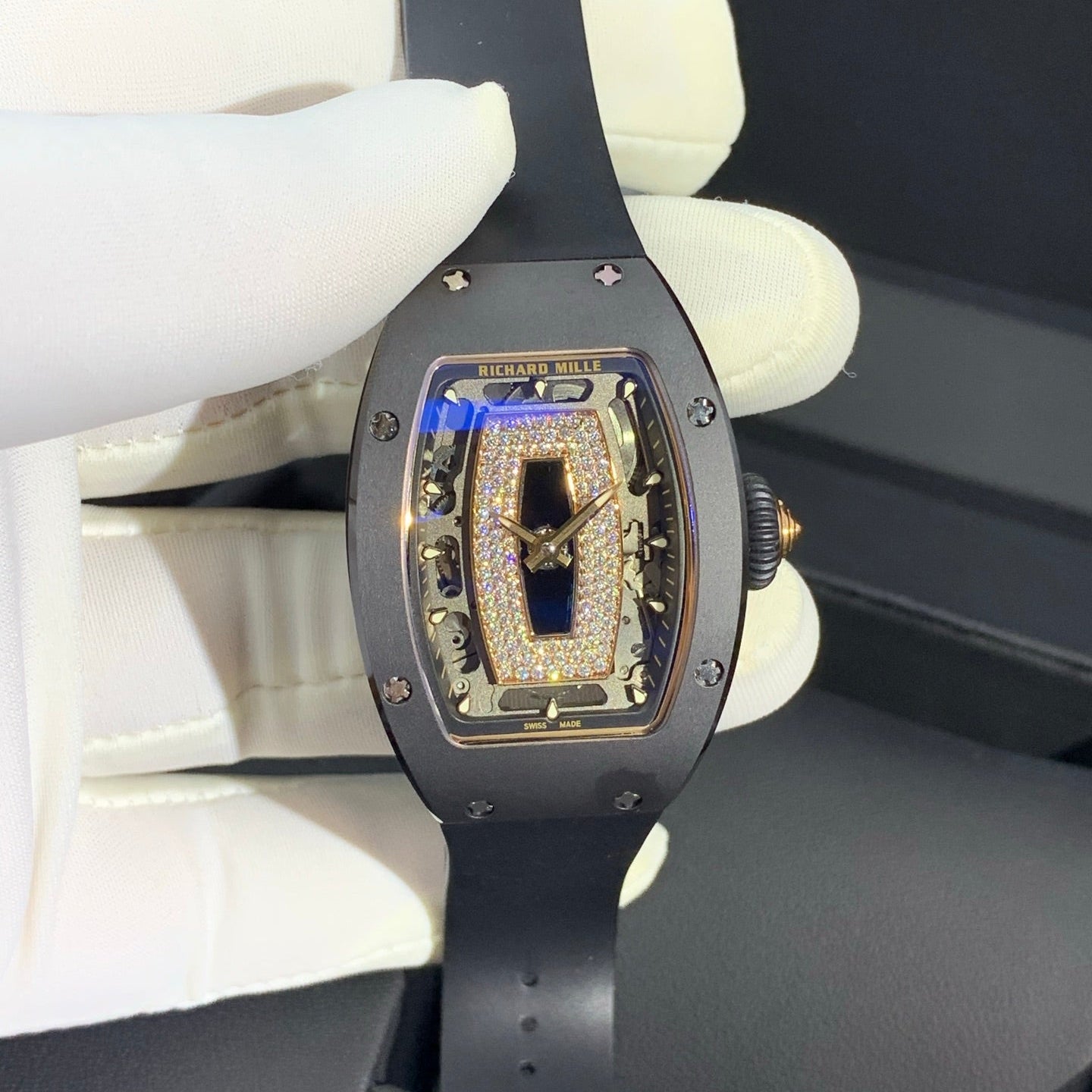 Richard Mille RM 07-01 Black Ceramic Automatic Diamond Watch