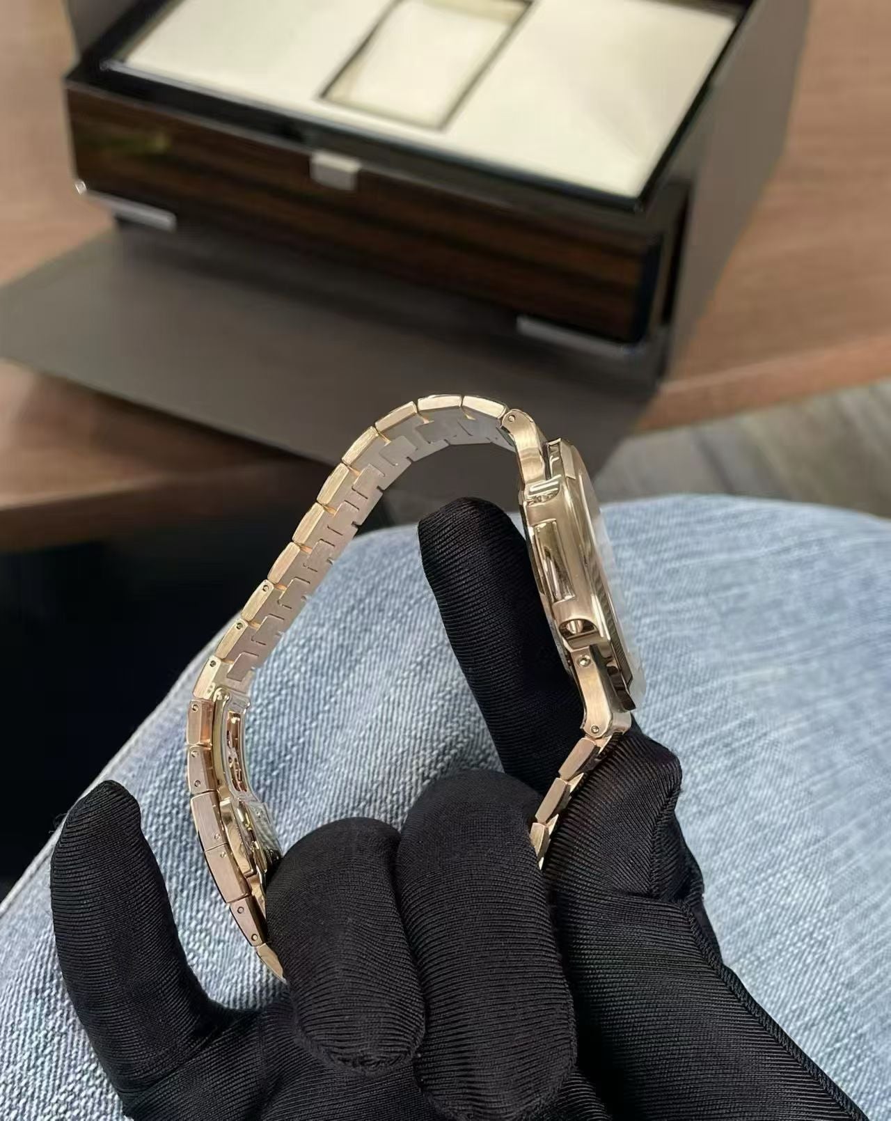 Patek Philippe Nautilus 5712/1R-001 Moon Phases in Rose Gold with Brown Sunburst Dial