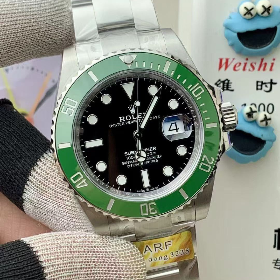 Rolex Submariner Date with Green Cerachrom Bezel & Black Dial