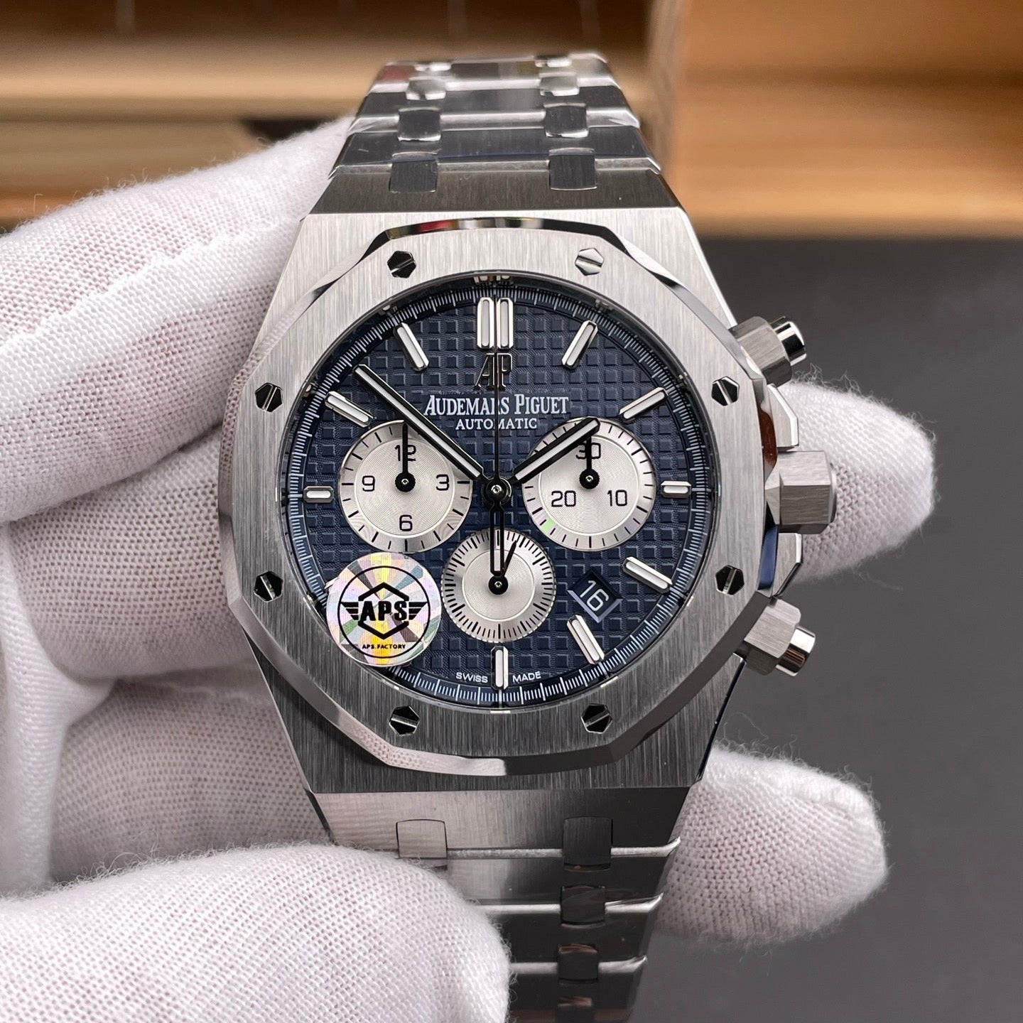 Audemars Piguet Royal Oak Chronograph 41mm Blue Dial Stainless Steel Watch