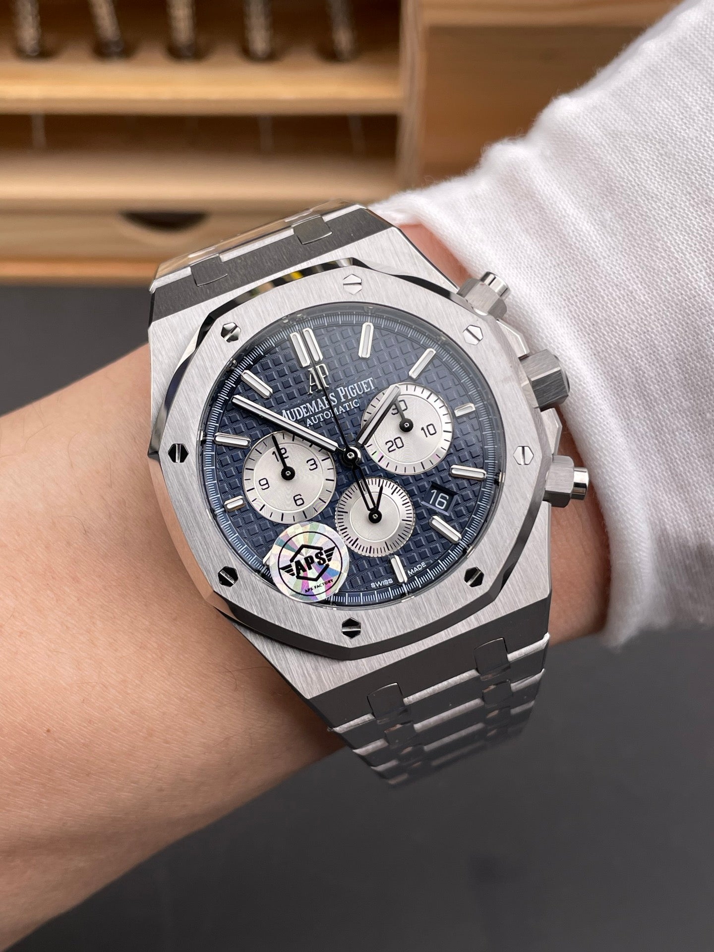 Audemars Piguet Royal Oak Chronograph 41mm Blue Dial Stainless Steel Watch