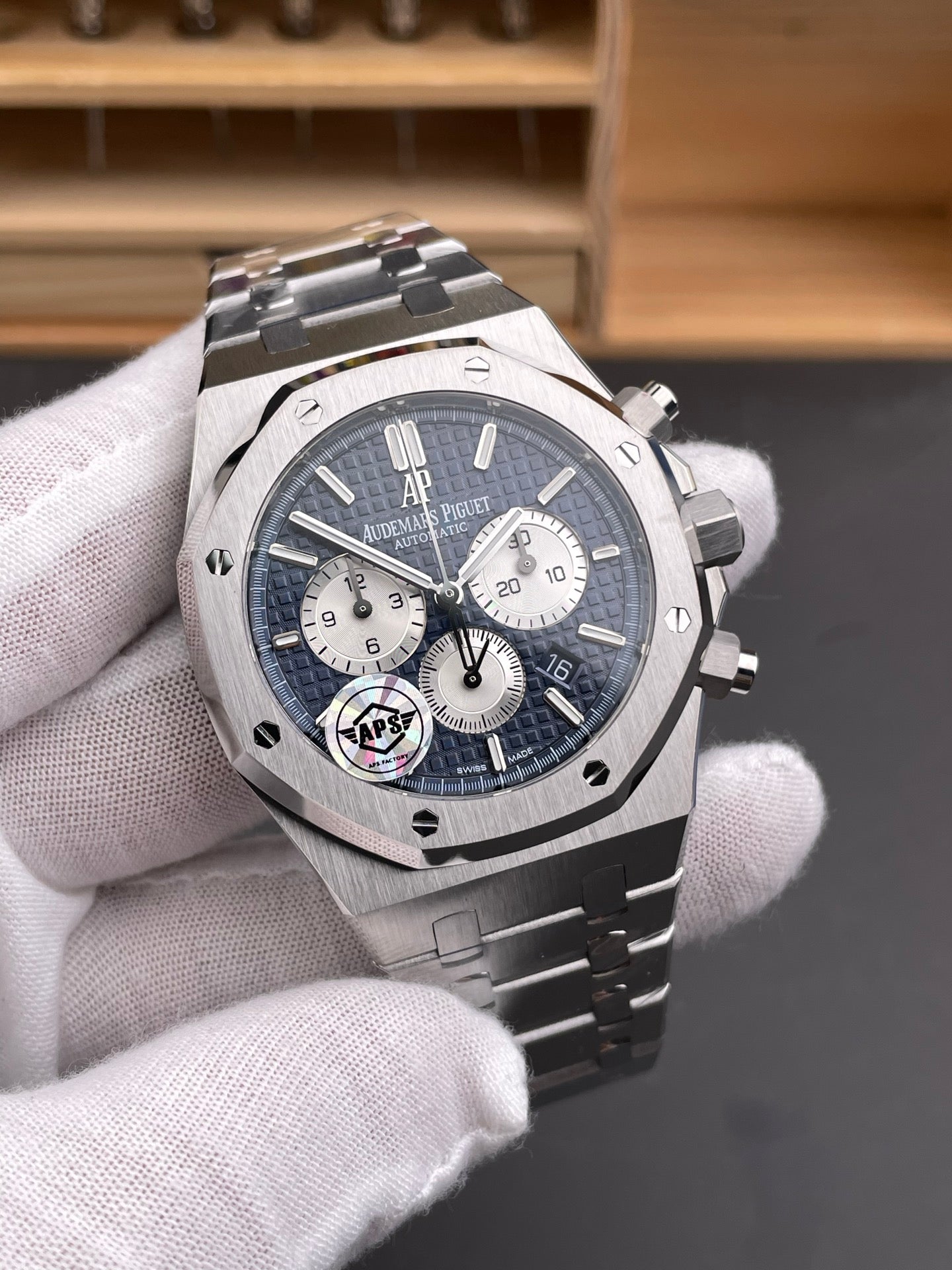 Audemars Piguet Royal Oak Chronograph 41mm Blue Dial Stainless Steel Watch