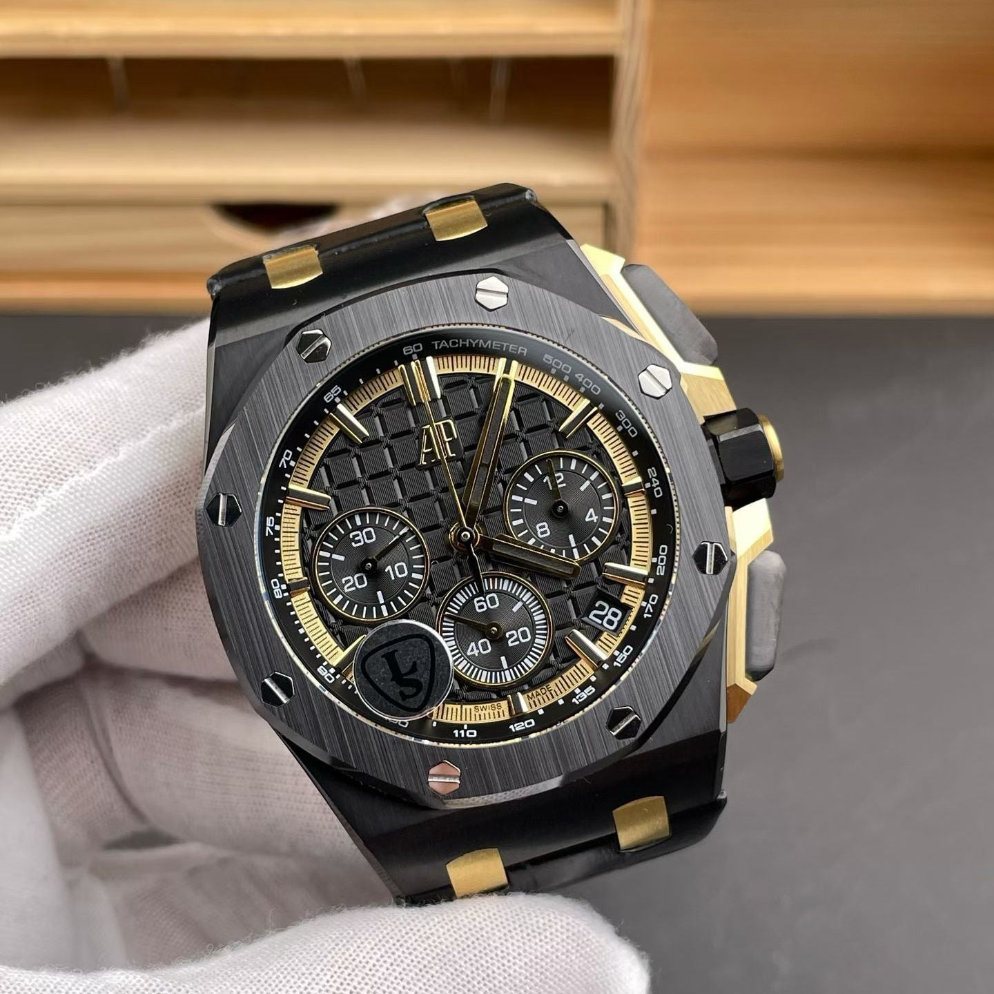 Audemars Piguet Royal Oak Offshore Chronograph in Black & Gold Tones