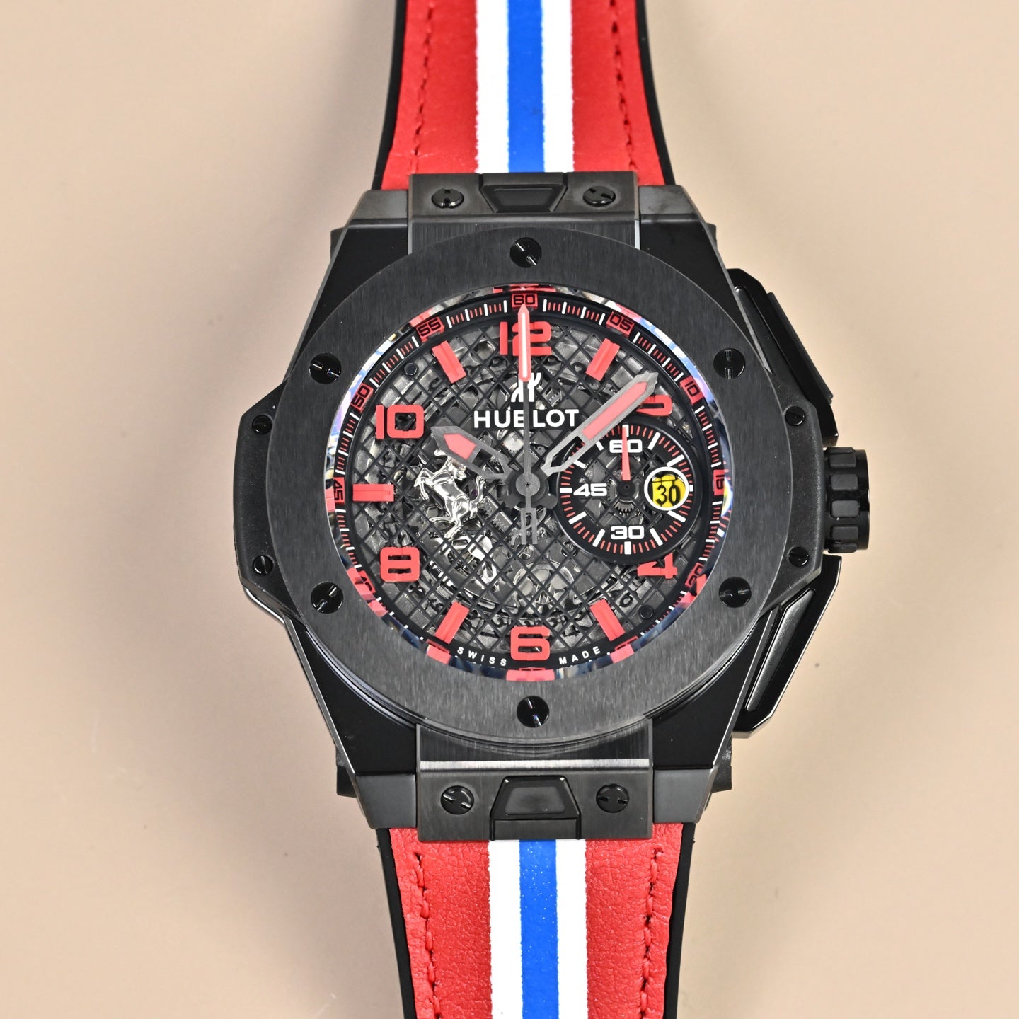 Hublot Big Bang Unico Ferrari Black Ceramic Skeleton Dial Watch
