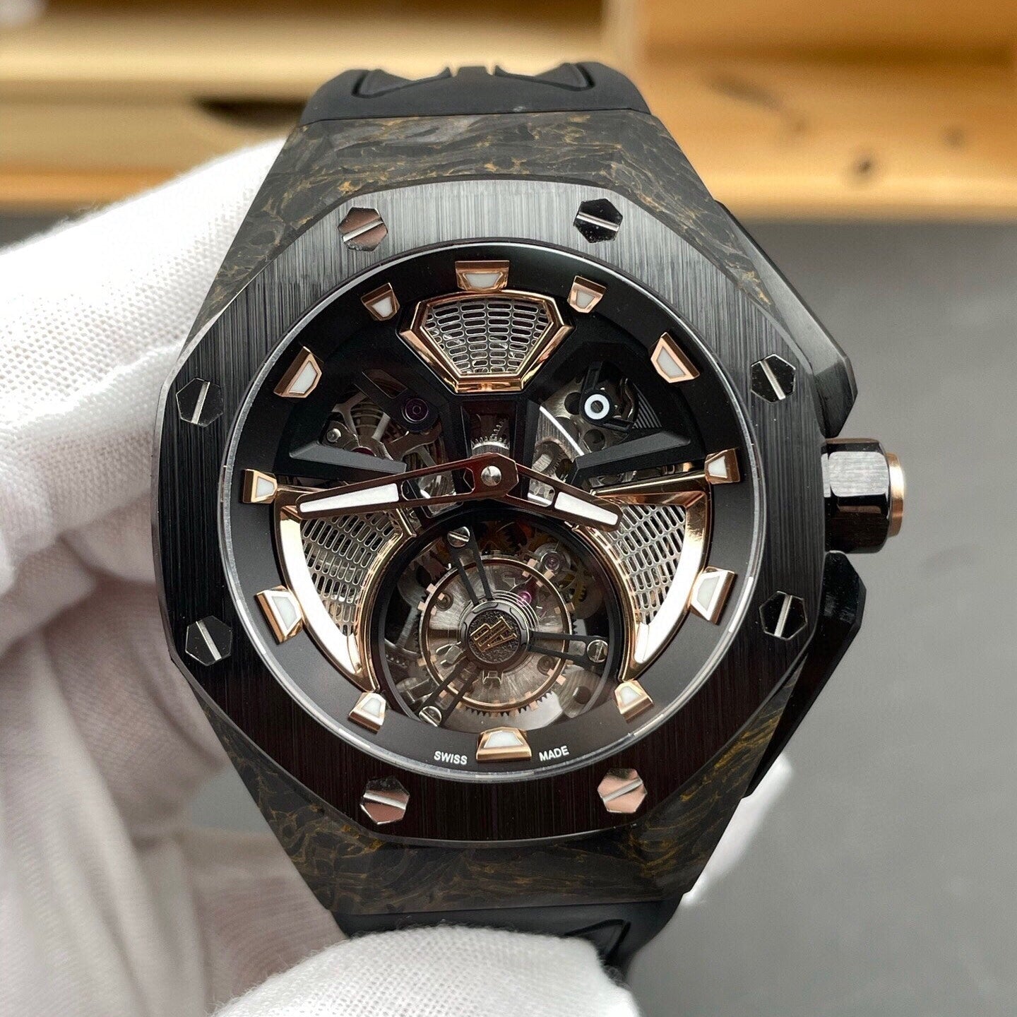 Audemars Piguet Royal Oak Concept Flying Tourbillon Carbon Case with Black Ceramic Bezel