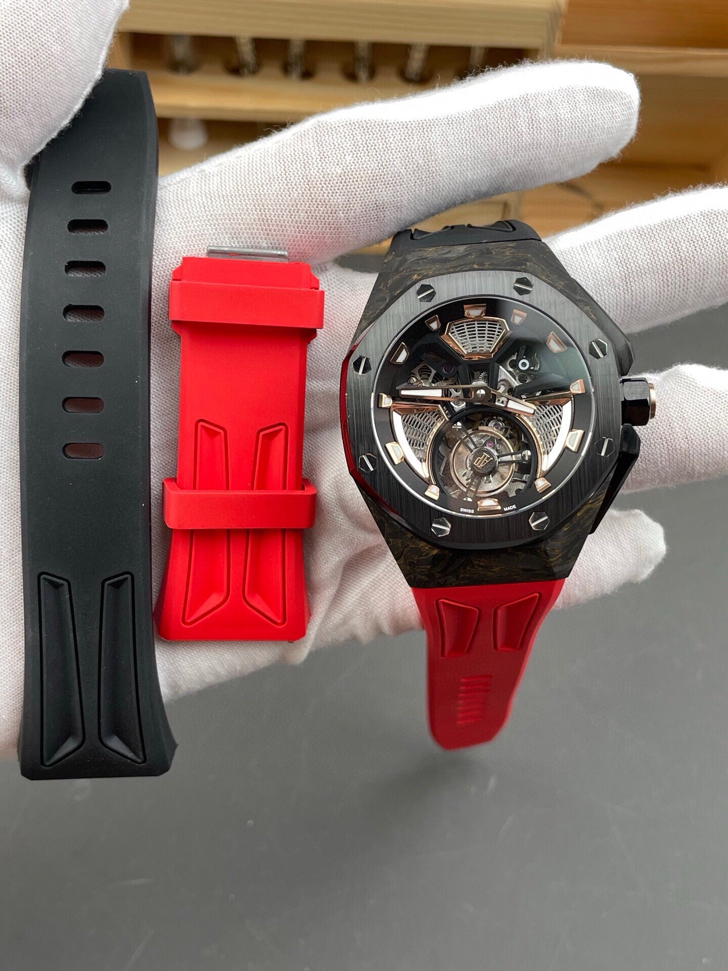 Audemars Piguet Royal Oak Concept Flying Tourbillon Carbon Case with Black Ceramic Bezel