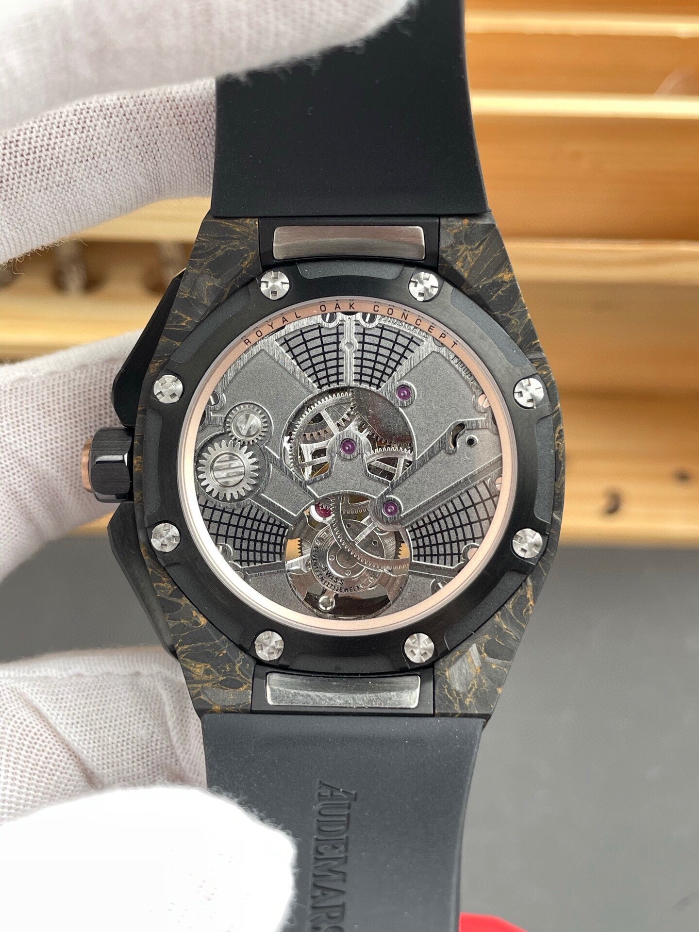Audemars Piguet Royal Oak Concept Flying Tourbillon Carbon Case with Black Ceramic Bezel