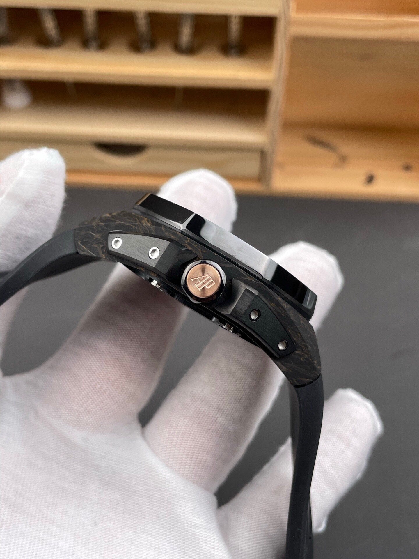 Audemars Piguet Royal Oak Concept Flying Tourbillon Carbon Case with Black Ceramic Bezel