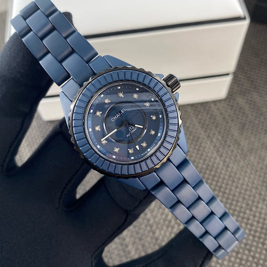 Chanel J12 Bleu Matte Blue Ceramic Diamond Watch