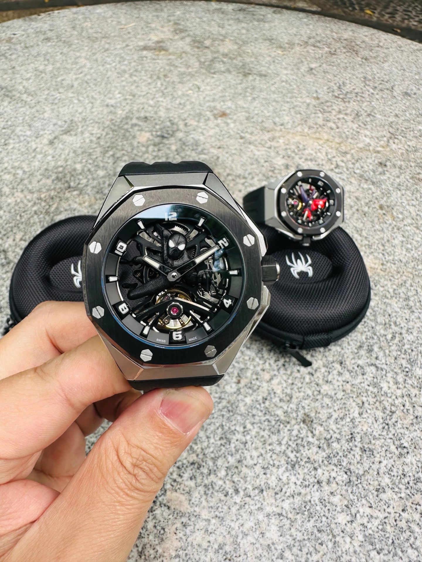 Audemars Piguet Royal Oak Frosted Pink Gold Rainbow Sapphire Watch