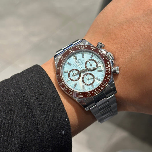 Rolex Daytona Platinum Ice Blue Dial Cerachrom Bezel Watch