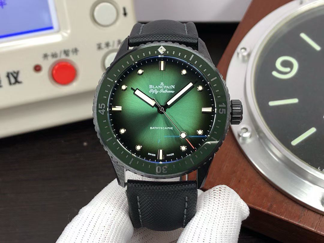 Blancpain Fifty Fathoms Bathyscaphe – Green Dial, Black Ceramic Case