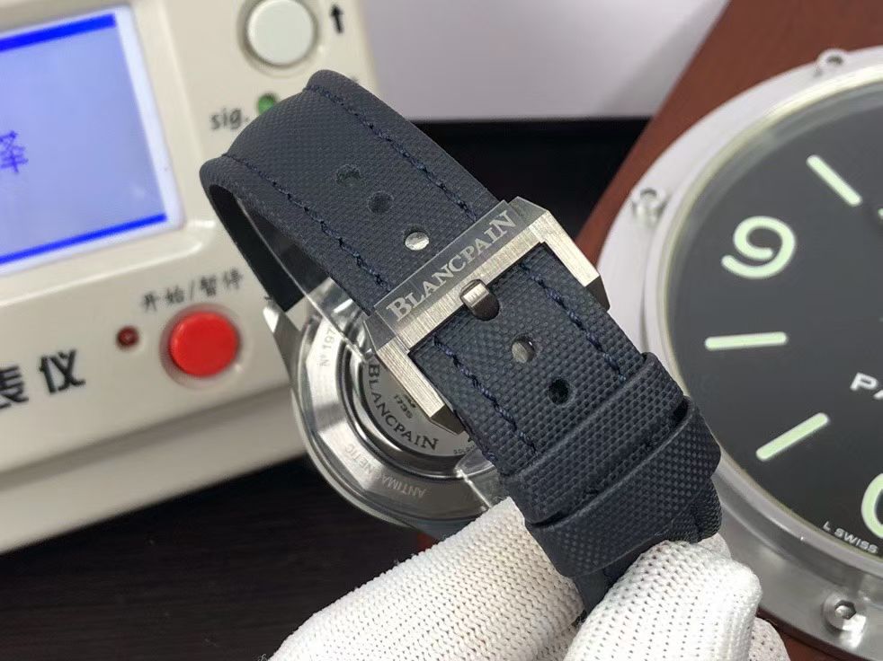 Blancpain Fifty Fathoms Bathyscaphe Automatic – Blue Dial, Grey Ceramic Case, Blue Fabric Strap