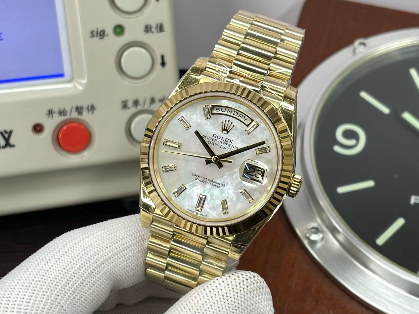 Rolex Day-Date 40 Yellow Gold President Watch with Diamond Dial