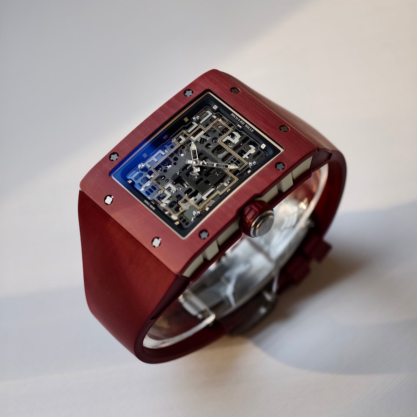 Richard Mille RM 16-02 Automatic Extraflat – Terracotta Quartz TPT Rectangular Case & Skeleton Dial