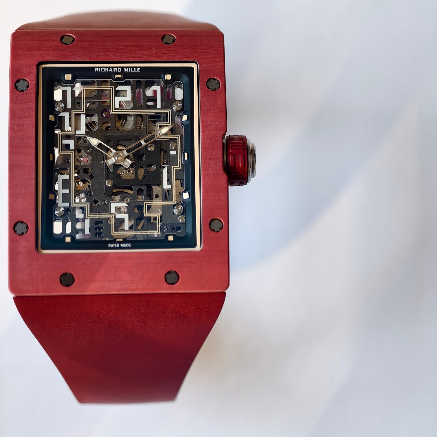 Richard Mille RM 16-02 Automatic Extraflat – Terracotta Quartz TPT Rectangular Case & Skeleton Dial