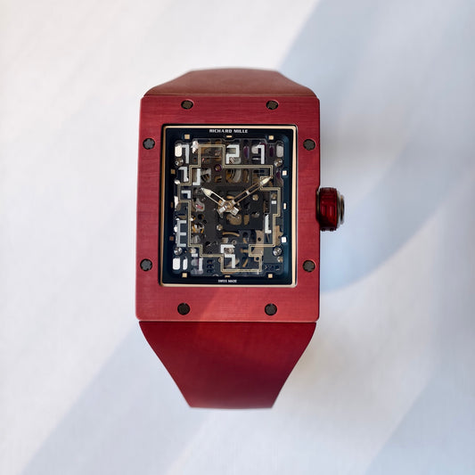 Richard Mille RM 16-02 Automatic Extraflat – Terracotta Quartz TPT Rectangular Case & Skeleton Dial