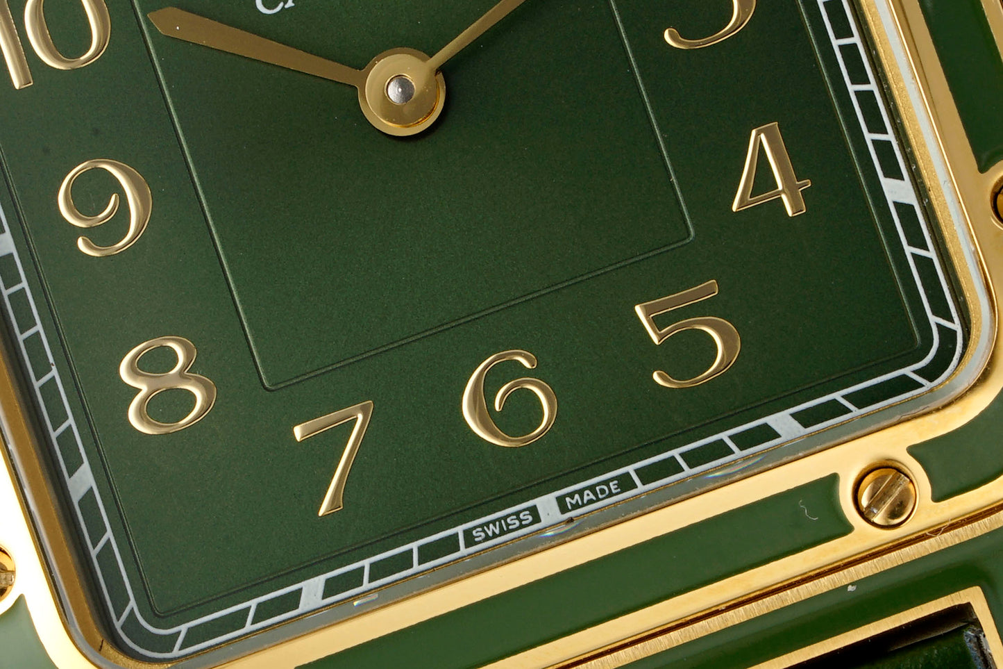 Limited Edition Cartier Santos-Dumont Large Model – Platinum Case, Sunburst Lacquered Dial, Alligator Strap