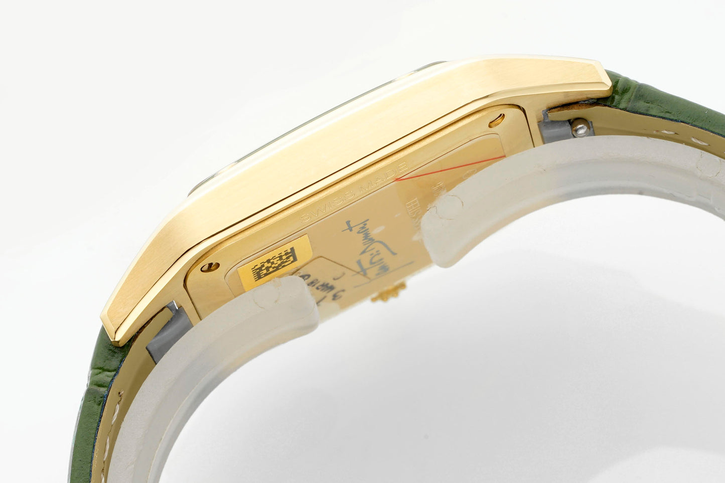 Limited Edition Cartier Santos-Dumont Large Model – Platinum Case, Sunburst Lacquered Dial, Alligator Strap