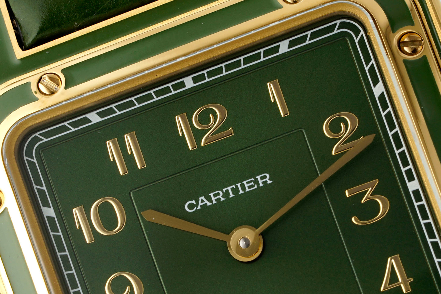 Limited Edition Cartier Santos-Dumont Large Model – Platinum Case, Sunburst Lacquered Dial, Alligator Strap