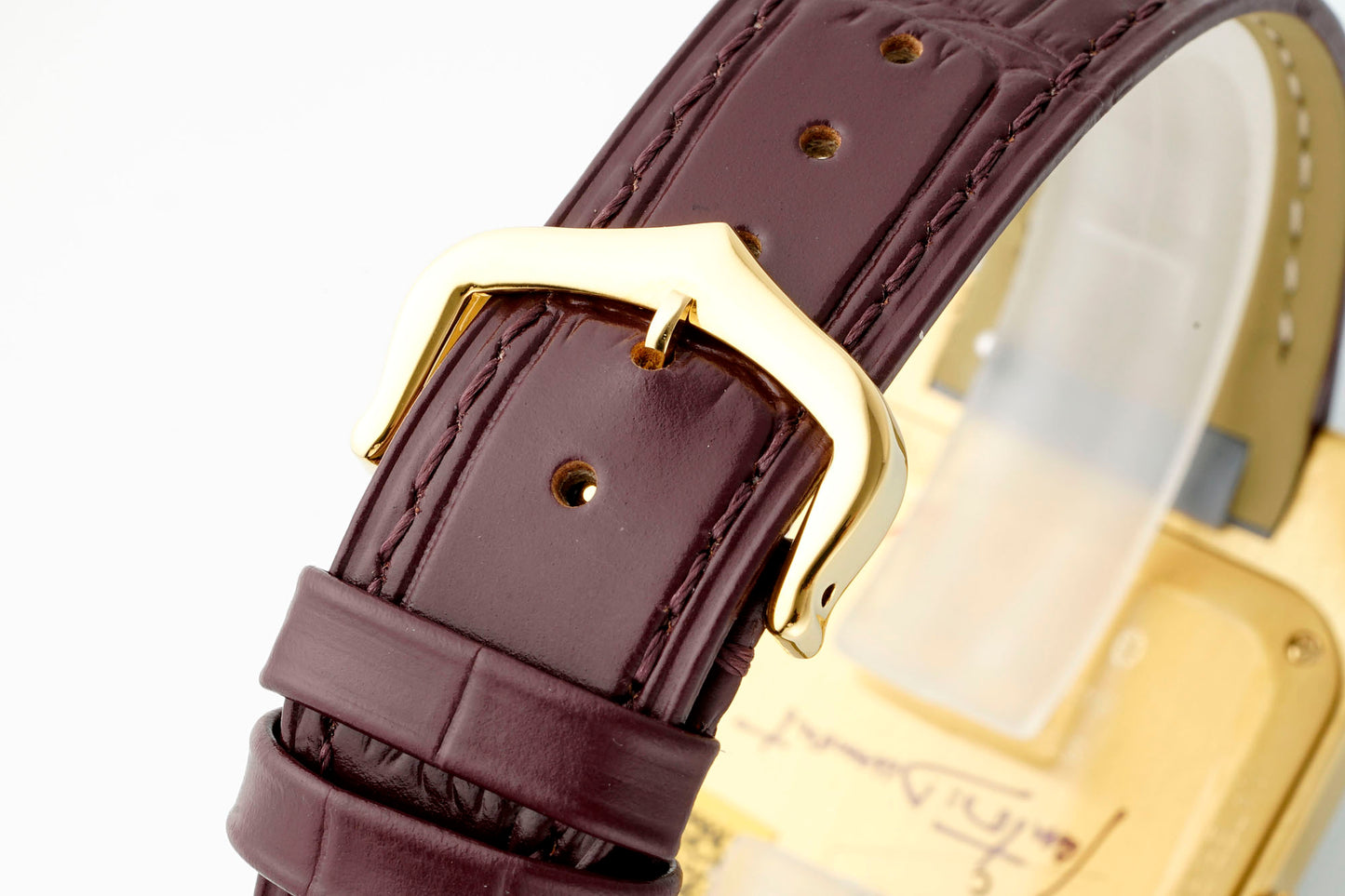 Limited Edition Cartier Santos-Dumont Large Model – Platinum Case, Sunburst Lacquered Dial, Alligator Strap