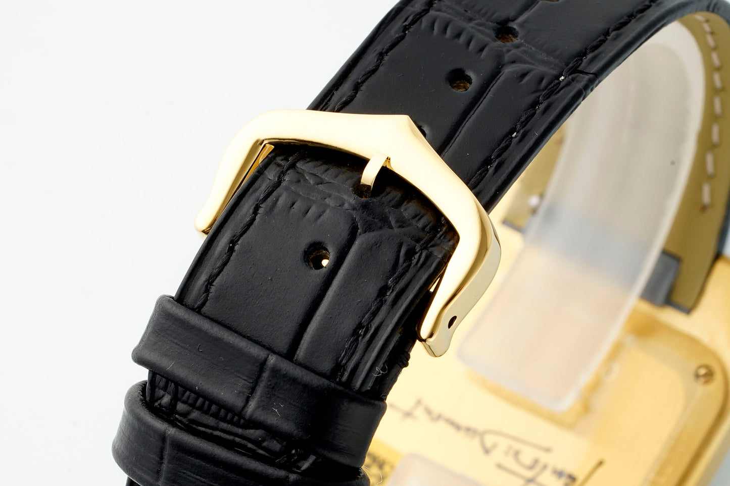 Limited Edition Cartier Santos-Dumont Large Model – Platinum Case, Sunburst Lacquered Dial, Alligator Strap